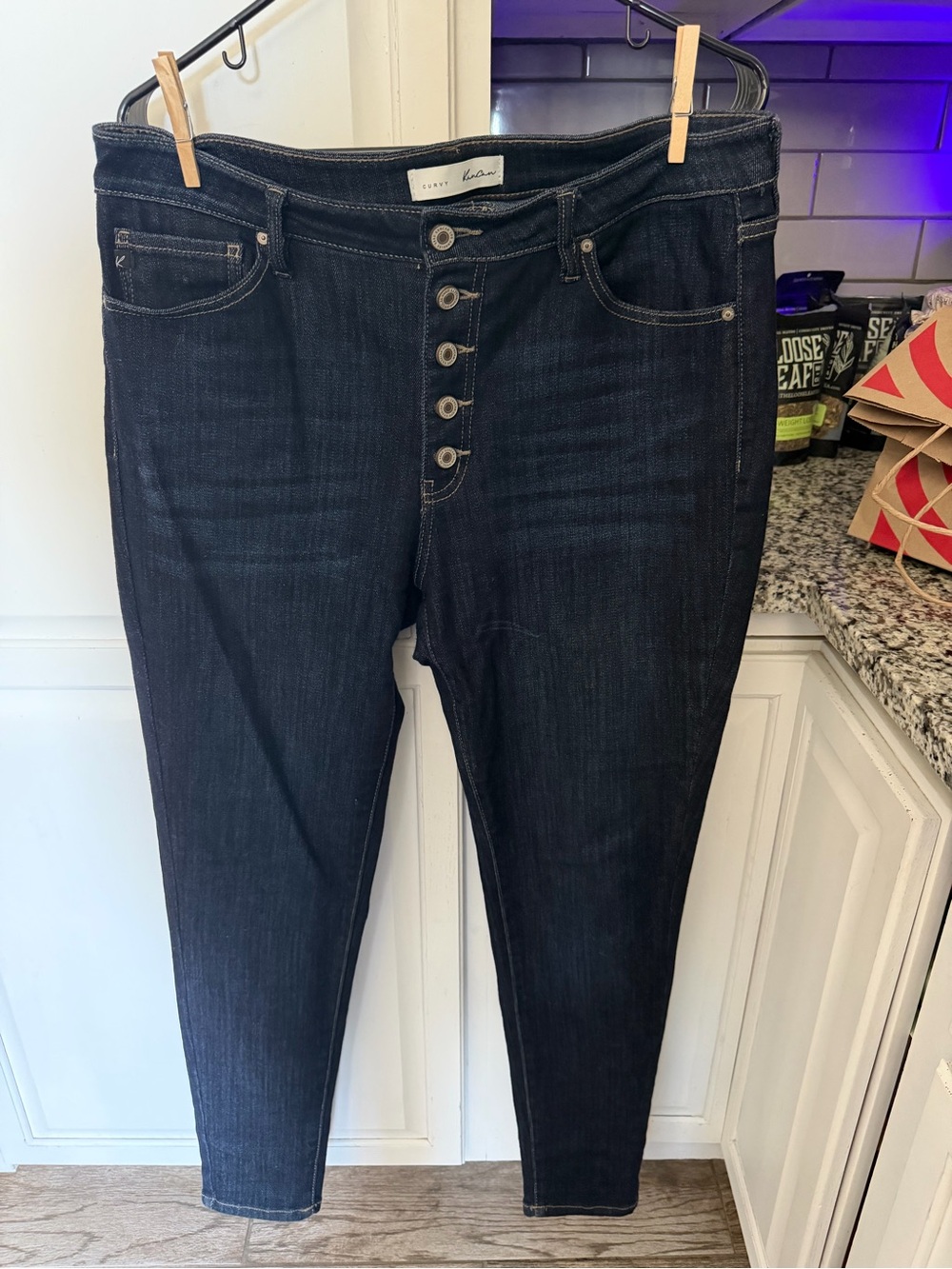 15/32 Curvey Kancan Dark Wash Button-Fly Women’s Jeans